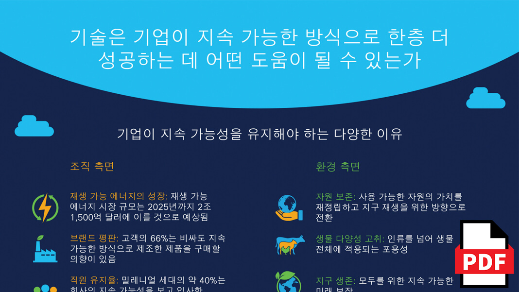 기술을 통해 기업이 지속 가능한 방식으로 성장하는 방법